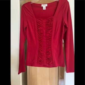 Carmen Red Evening Top